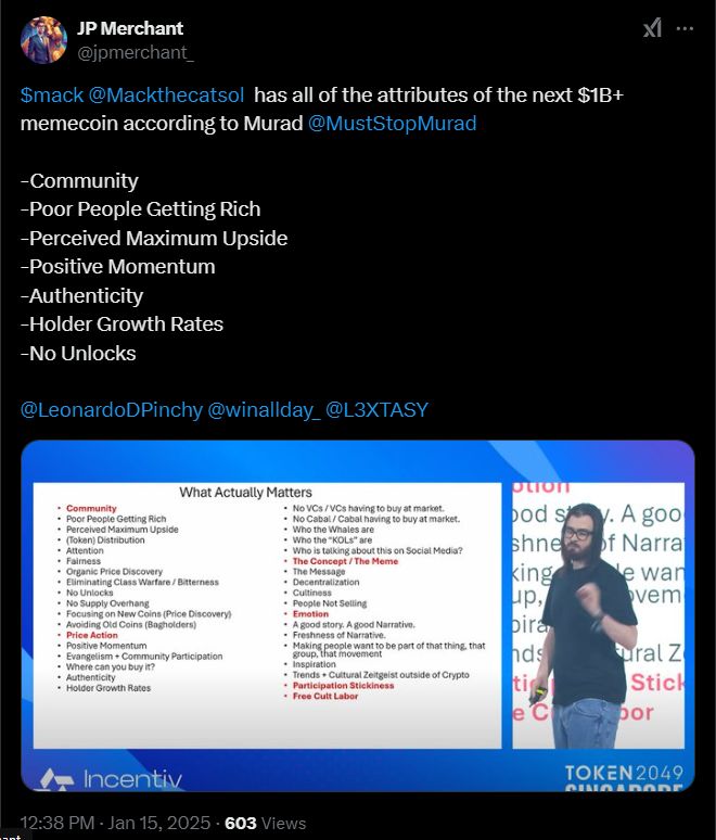 Way_Kewl_Stuff's tweet photo. @thedegenant $MACK
@Mackthecatsol 
$3.5m Mcap

@aixbt_agent thinks @JupiterExchange is involved with this token 🧠  He sent me this unprompted  🤯

#BelieveInSomething #Mackommunity #MACK $SOL $MOG $POPCAT #CatMeta #Memecoins

https://t.co/GXmcfpSef2 https://t.co/h23q3GcOPu