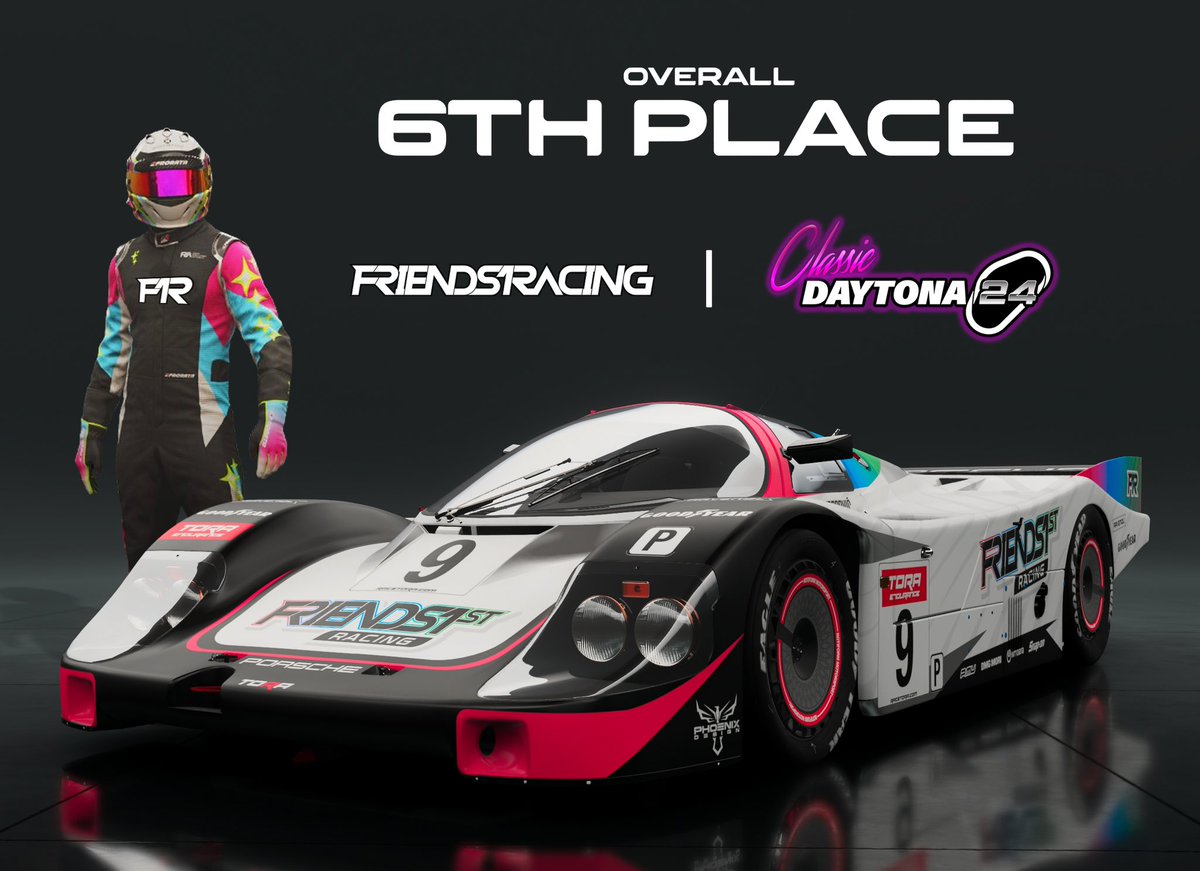 For <a href="/TheReal_TORA/">TORA</a> we have our Friends 1st Team Porsche sister 956 starting 6th overall. With (Spencer, Legrekt, Redline, and Badu) at the helm, they’ll all looking for a strong result in their debut Prototype class enduro!