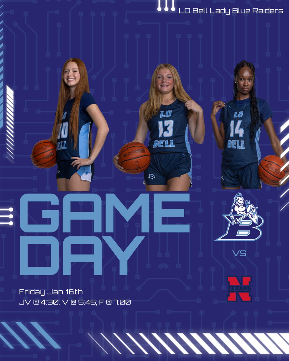 Come out and support Lady Raider Basketball as we host the Lady Texans. #elevate <a href="/hebisd/">HEB ISD</a> <a href="/bellblueraiders/">L.D Bell High School</a>