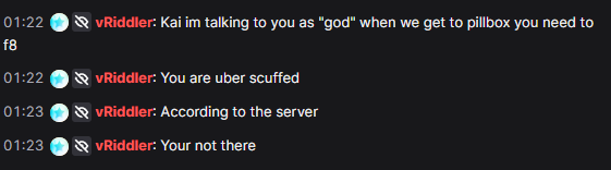 ItsKaiRP's tweet photo. When you have a different level off scuff, the server breaks so much it doesn't think your in the server lol... https://t.co/6n10Ib3NP0
