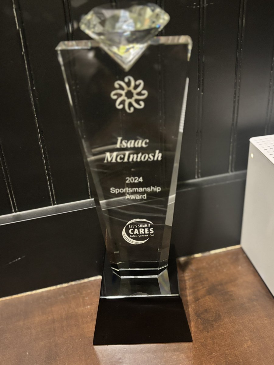 Isaac McIntosh (@_isaacmcintosh) on Twitter photo Thank you to <a href="/leessummitcares/">Lee's Summit CARES</a> and <a href="/cityofLS/">City of Lee's Summit</a> Mayor Bill Baird for the Sportsmanship Award!
<a href="/LSR7/">Lee's Summit R-7 Schools</a> <a href="/lsnbroncos/">Lee's Summit North</a> Thank you to <a href="/leessummitcares/">Lee's Summit CARES</a> and <a href="/cityofLS/">City of Lee's Summit</a> Mayor Bill Baird for the Sportsmanship Award!
<a href="/LSR7/">Lee's Summit R-7 Schools</a> <a href="/lsnbroncos/">Lee's Summit North</a>