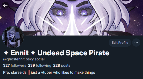 GhostEnnit's tweet image. Finally deleted most everything here so I'm just making ONE FINAL POST to redirect over to my 💙☁️.

I'm still not back to streaming regularly but I AM working on vroid stuff that I post sometimes!