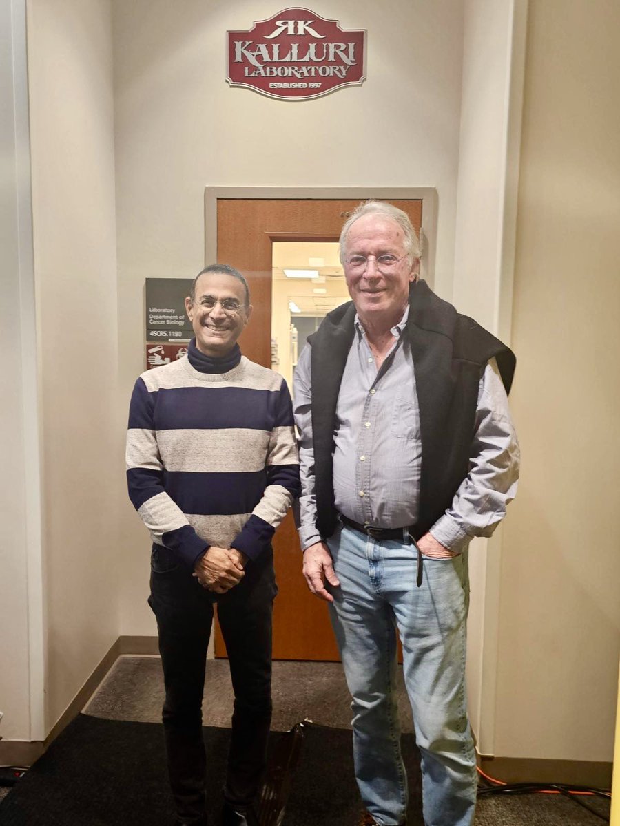 KalluriLab's tweet image. It was our privilege to host Hidde Pleogh for his 1️⃣st visit to @MDAndersonNews, and most importantly, his final stop before retirement‼️
This Smith Family Distinguished Lecture was one for the books!