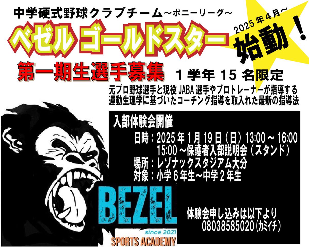 oitaprobasebal1's tweet photo. ホームページがサーバー不具合のためお申込みはお電話にてお願い致します。 https://t.co/fj4x6hjeL1