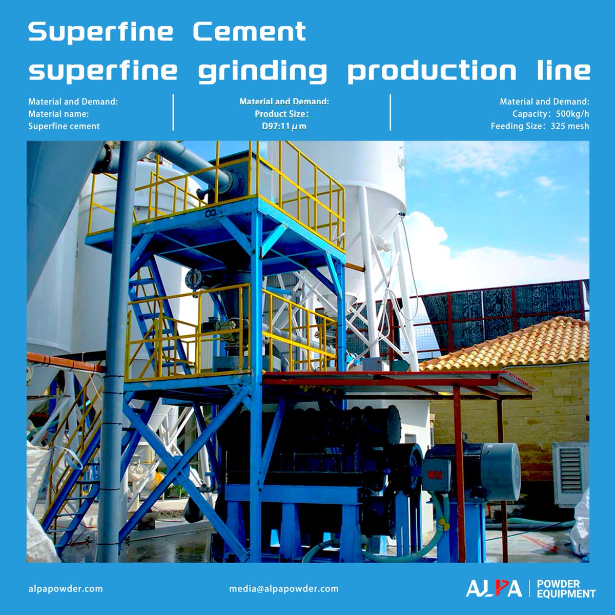 ALPA Powder Technology (@alpa_tech) on Twitter photo ๐ฆ๐๐ฝ๐ฒ๐ฟ๐ณ๐ถ๐ป๐ฒ ๐ฐ๐ฒ๐บ๐ฒ๐ป๐ ๐๐๐ฝ๐ฒ๐ฟ๐ณ๐ถ๐ป๐ฒ ๐ด๐ฟ๐ถ๐ป๐ฑ๐ถ๐ป๐ด ๐ฝ๐ฟ๐ผ๐ฑ๐๐ฐ๐๐ถ๐ผ๐ป ๐น๐ถ๐ป๐ฒ ๐ถ๐ป ๐๐ฟ๐ฒ๐ฒ๐ฐ๐ฒ
๐ฅ๐ฎ๐ ๐ ๐ฎ๐๐ฒ๐ฟ๐ถ๐ฎ๐น๏ผSuperfine cement
๐๐ฎ๐ฝ๐ฎ๐ฐ๐ถ๐๐๏ผ500kg/h
๐๐ฒ๐ฒ๐ฑ๐ถ๐ป๐ด ๐ฆ๐ถ๐๐ฒ:325 mesh
๐ฃ๐ฟ๐ผ๐ฑ๐๐ฐ๐ ๐ฆ๐ถ๐๐ฒ๏ผD97:11ฮผm
#technology #PowderGrinding ๐ฆ๐๐ฝ๐ฒ๐ฟ๐ณ๐ถ๐ป๐ฒ ๐ฐ๐ฒ๐บ๐ฒ๐ป๐ ๐๐๐ฝ๐ฒ๐ฟ๐ณ๐ถ๐ป๐ฒ ๐ด๐ฟ๐ถ๐ป๐ฑ๐ถ๐ป๐ด ๐ฝ๐ฟ๐ผ๐ฑ๐๐ฐ๐๐ถ๐ผ๐ป ๐น๐ถ๐ป๐ฒ ๐ถ๐ป ๐๐ฟ๐ฒ๐ฒ๐ฐ๐ฒ
๐ฅ๐ฎ๐ ๐ ๐ฎ๐๐ฒ๐ฟ๐ถ๐ฎ๐น๏ผSuperfine cement
๐๐ฎ๐ฝ๐ฎ๐ฐ๐ถ๐๐๏ผ500kg/h
๐๐ฒ๐ฒ๐ฑ๐ถ๐ป๐ด ๐ฆ๐ถ๐๐ฒ:325 mesh
๐ฃ๐ฟ๐ผ๐ฑ๐๐ฐ๐ ๐ฆ๐ถ๐๐ฒ๏ผD97:11ฮผm
#technology #PowderGrinding