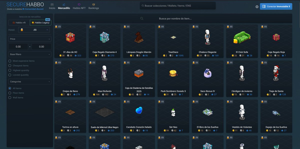 xentinalhb's tweet image. Mercadillo habbo en tiempo real - 9 Hoteles
Me complace de anunciar que ya está accesible el mercadillo en tiempo real de los 9 hoteles de habbo legacy.

Puedes acceder desde: securehabbo.com/market 📷