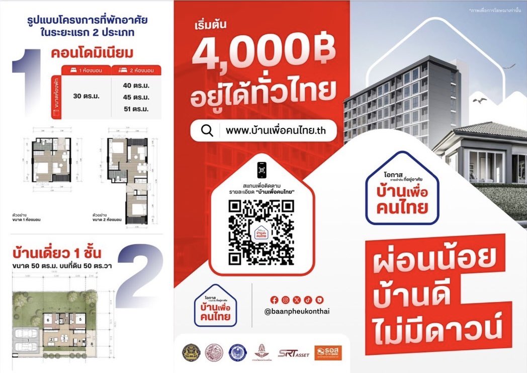 DrSinlapawit's tweet photo. ลงทะเบียนแสดงความสนใจ #บ้านเพื่อคนไทย 17 ม.ค. นี้  14.00 น. เป็นต้นไป!
.
17 ม.ค. นี้ เริ่มแล้ว! โครงการบ้านเพื่อคนไทย พร้อมแล้ว หนึ่งในนโยบายดีๆ จากรัฐบาลเพื่อพัฒนาที่อยู่อาศัยราคาประหยัด โดยมีเป้าหมายให้คนไทยได้เข้าถึงที่พักอาศัยคุณภาพดี ทำเลสวย เดินทางสะดวก เข้าถึงง่าย https://t.co/XWPlAwp5CV