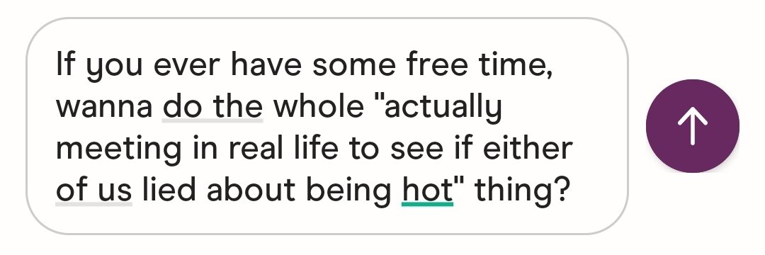 codett12's tweet photo. The drafted message I had that I held off on sending to ask friends if it was bad or not.

The girl unmatched with me before I could send it.

Shoot your shot folks. Or end up like me. 😭😭😭 https://t.co/KHls43QEl4