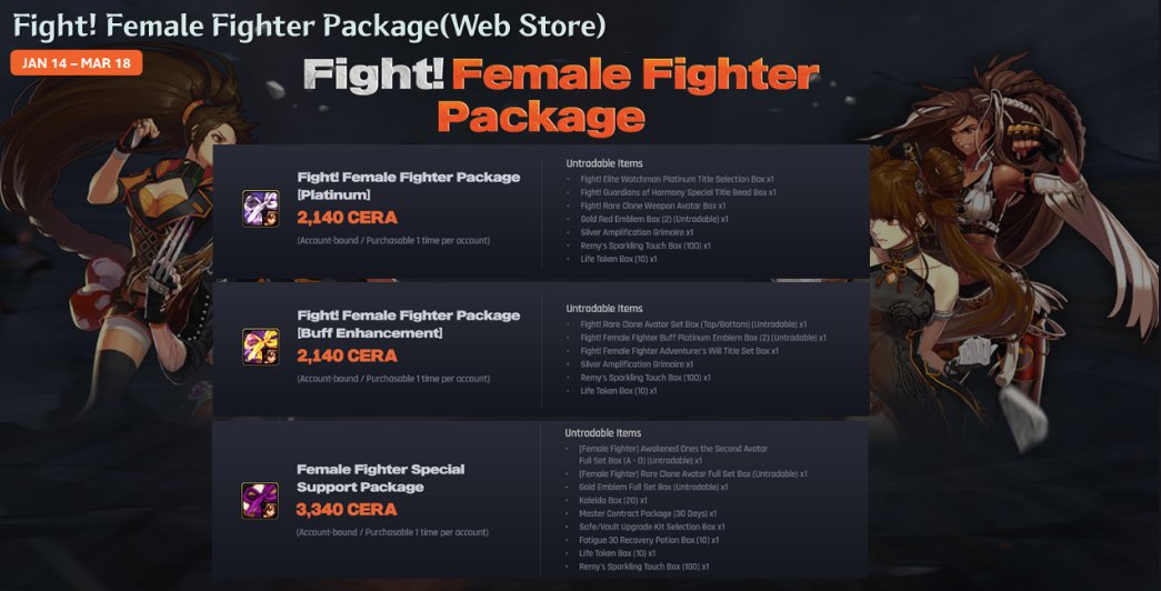 DFOglobal's tweet photo. The Female Fighter is back with a new look!
Celebrate the return with these fantastic packages!
#DFO #Female #Fighter #Renewal #Package https://t.co/hETgc1MzSX
