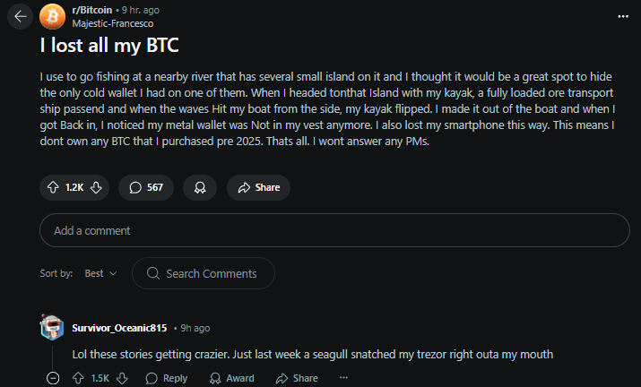 oAcido's tweet photo. FOGR might become as popular as FOMO - Fear of getting robbed, either by randoms or Uncle Sam, thus stories start dropping online of people losing all their coins as bitcoin goes higher and higher. https://t.co/UIdkiZssQv