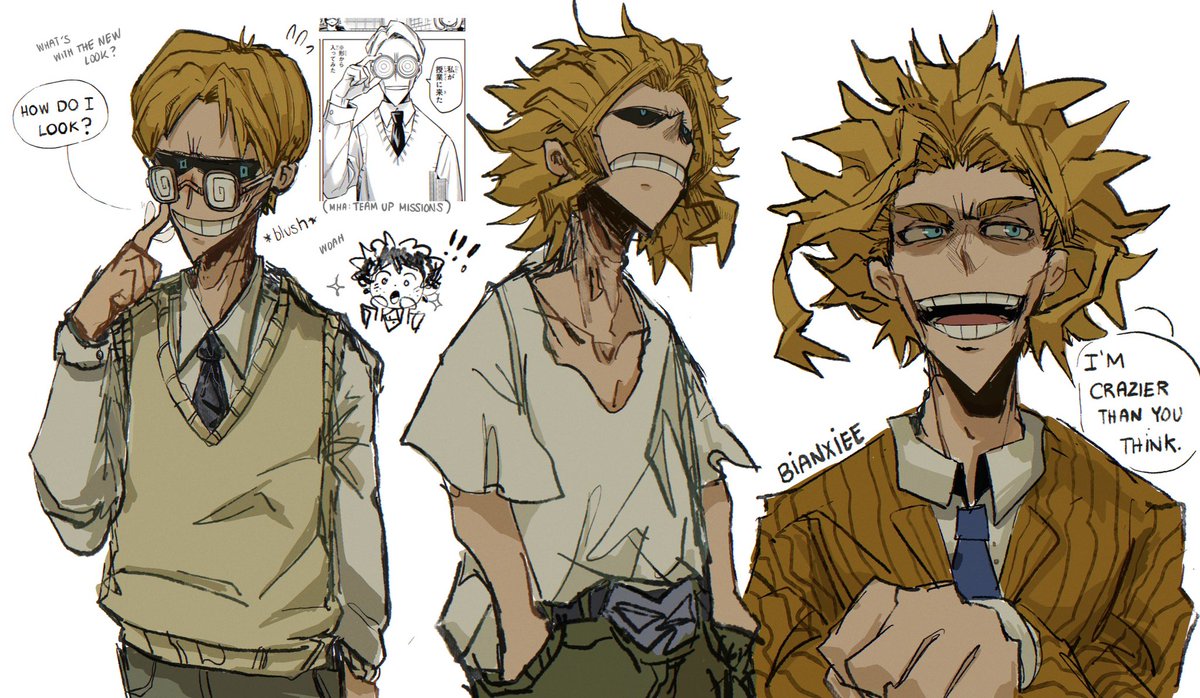 I love drawing All Might very crispy and shaped 🐐🌻 Some