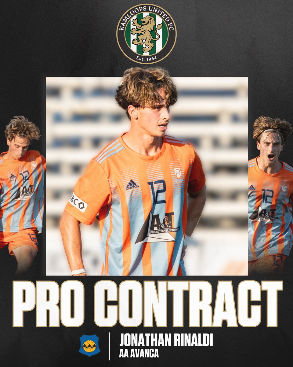 kamloopsunited's tweet photo. 🚨 KUFC Pro Signing 🚨 

We are proud to announce that Jonathan Rinaldi has signed his first pro contract in Portugal with AA Avanca.

More information can be found on our Instagram. 

#KamloopsUnitedFC #PathToPro @League1BC https://t.co/BbnwmzsSVi