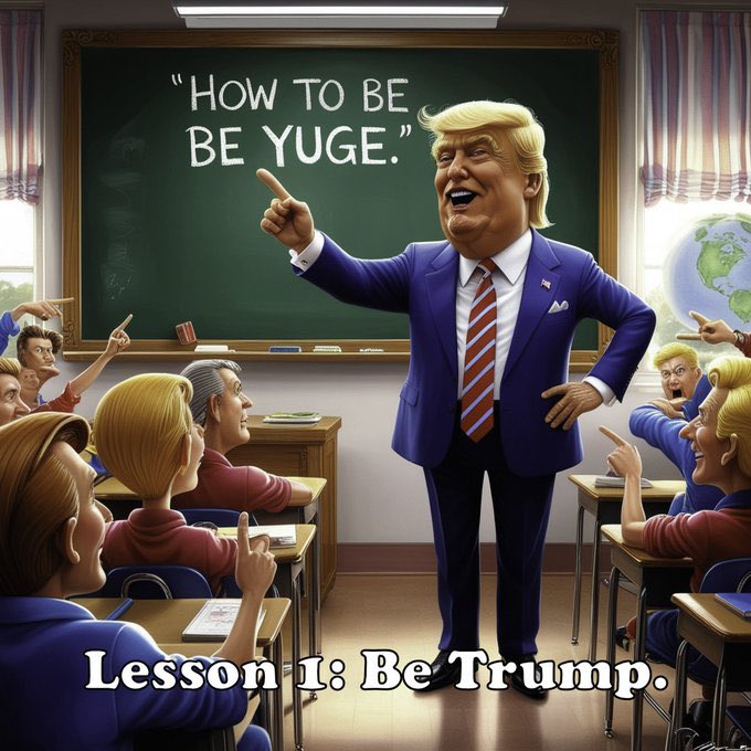 Lesson 1: Be Yuge. 💼

Today’s class taught by Big Daddy Trump is all about how to be yuge in everything you do. Step 1: Be Trump. Step 2: Repeat Step 1😂

Ready to learn from the best? Take notes and get ready for greatness. Tremendous lessons ahead!

$XRP #XRPL #XRPArmy