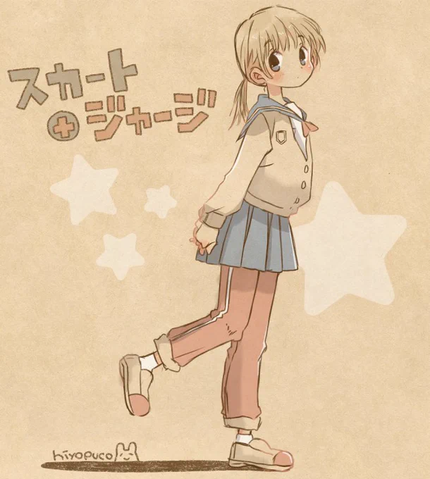 今朝いつより少し早く目が覚めたので描いたスカジャーちゃん 