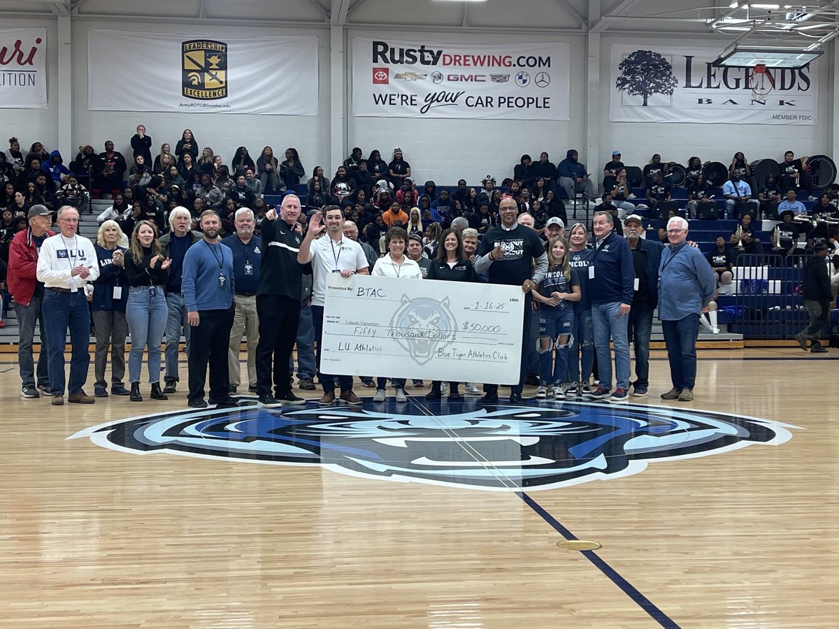 Thank you once again to the Blue Tiger Athletics Club for your incredible support of Lincoln University! #BlueTigerPride