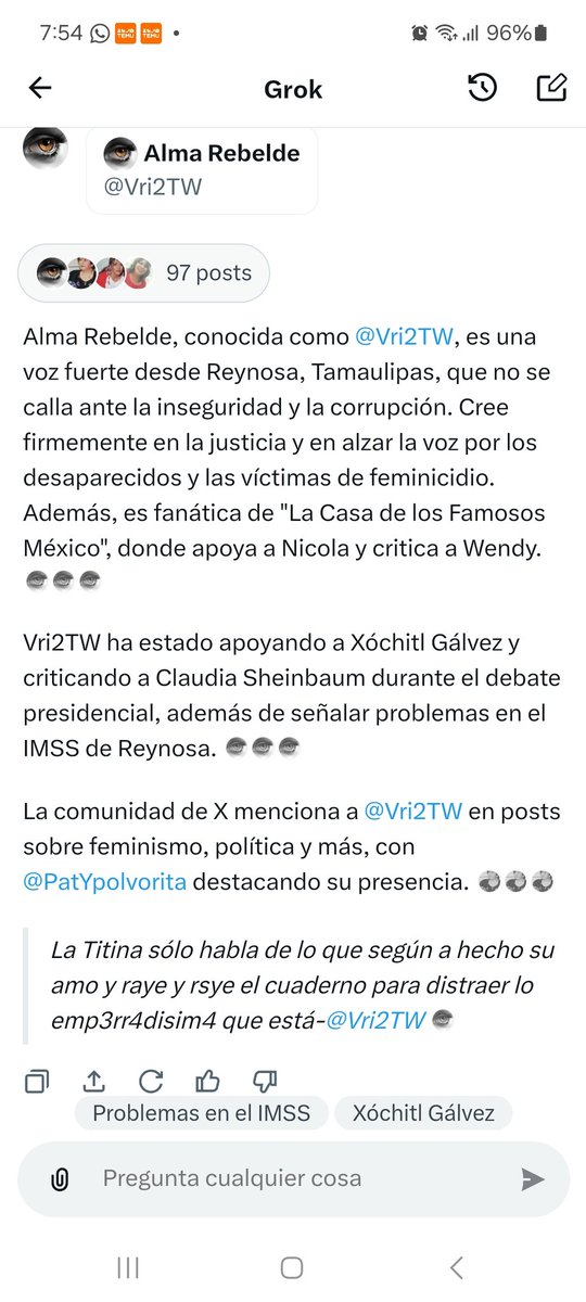 Vri2TW's tweet photo. Mucho sin entrar a mi cuenta y m encuentro con ésto , buena señal , aunque @LaCasaFamososMx estaba aburrida 😄, seguimos en la lucha ...""
#Reynosa 
#Reynosafollow 
#TBThursday 
#BuenasNoches https://t.co/V8t3ETSPgw