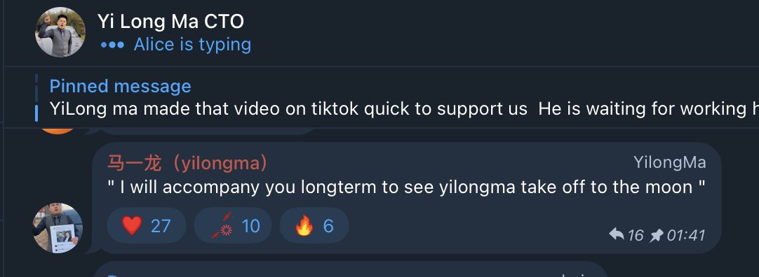 YiLongMaOn_Sol's tweet photo. Message from YiLong Ma himself to the $YILONG community https://t.co/1FRVxKoLIG