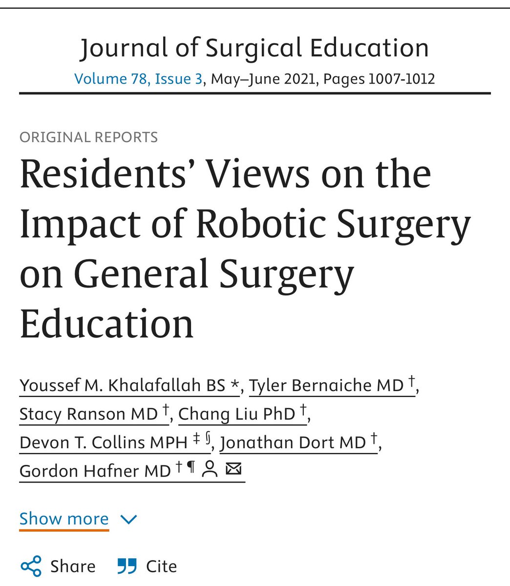 Centres with completely robotic service. Does this align with the training curriculum! 

sciencedirect.com/science/articl…
