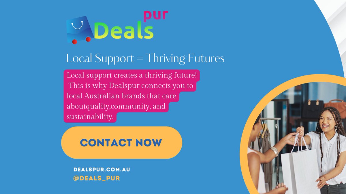 Deals_Pur's tweet image. 🌏 Local support builds a thriving tomorrow! 🛍️ Dealspur connects you to Australian brands that prioritize quality, community, and sustainability. 💚 Together, we grow stronger!
👉 Discover now: dealspur.com.au
✨ #SupportLocalAU #SustainableLiving #ShopSmallLove t