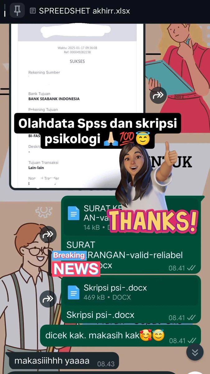 TaskJok_'s tweet photo. Testi skripsi🙏🏻
Hai guys, kalian yg lg butuh jasa joki skripsi trusted terpercaya dengan hasil memuaskan yuk.Kta siap bantu proposal skripsi kalian. Fee bisa sesuaikan budget ya. Gratis konsultasi free revisi.Yuk wa https://t.co/JTFI7J4K78
#Jokiskripsi #jokitugas #zonauang #joki https://t.co/rYsm5oCLMx