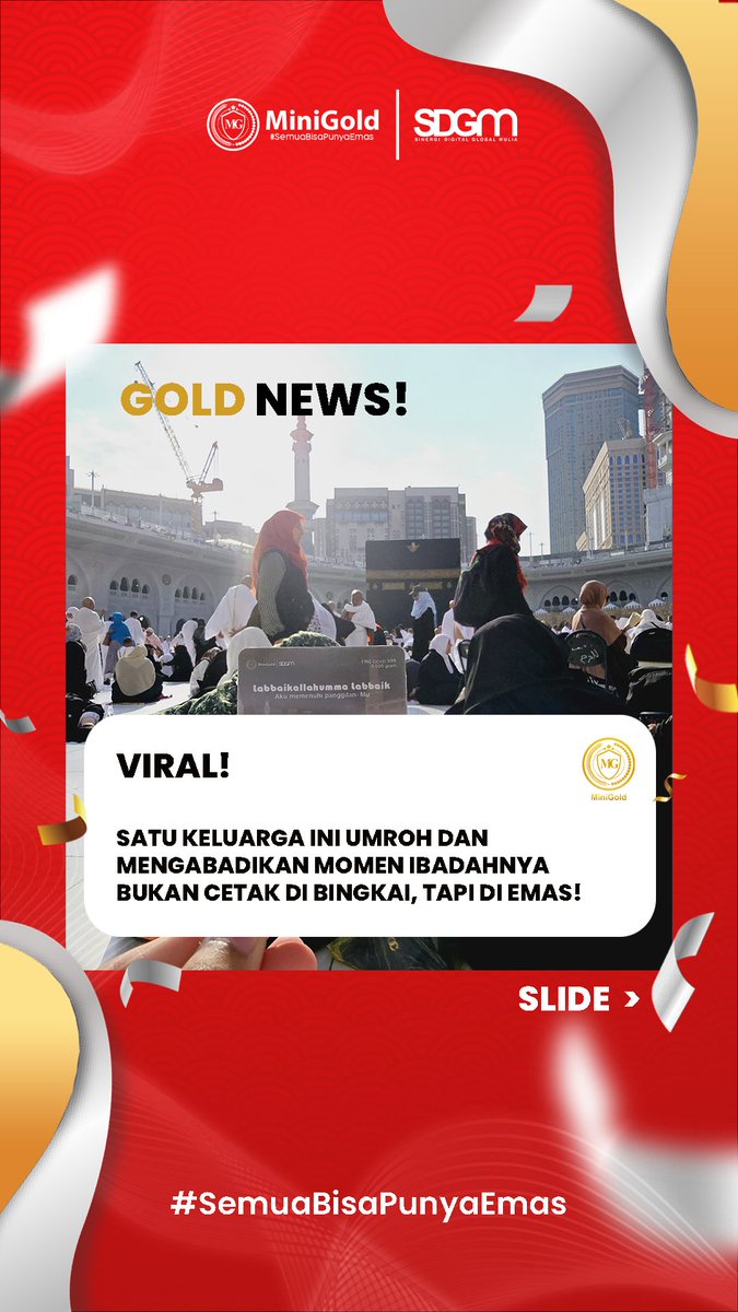MiniGoldID's tweet photo. Siapa yang impiannya berangkat Umroh sekeluarga?

Semoga dimudahkan untuk bisa menjadi tamu di Baitullah, dengan cara yang paling efektif menabung emas untuk diniatkan Umroh dan Haji. Aaammiinn..

MiniGold is MyGold, tidak semua emas kecil itu MiniGold karena dengan MiniGold https://t.co/smDq5zVQNB
