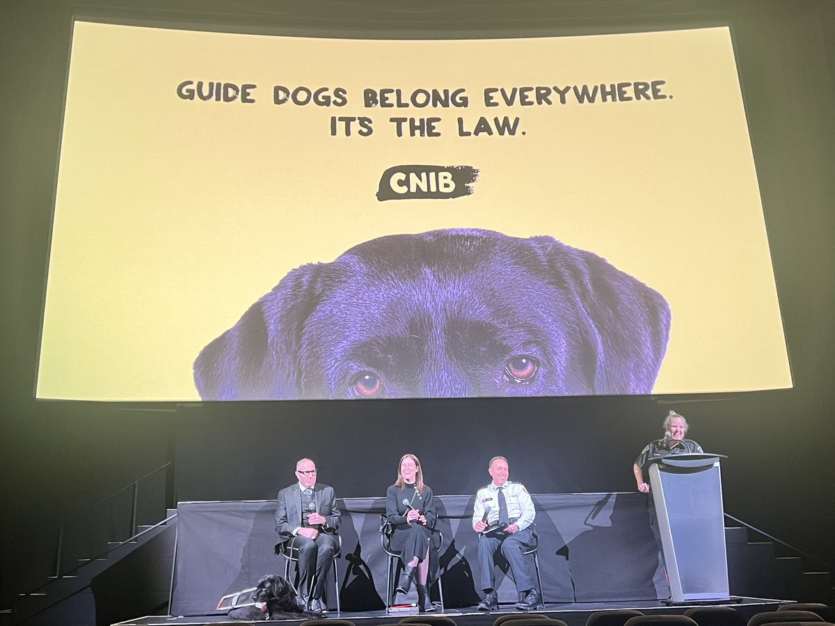 OACPOfficial's tweet photo. Congratulations to @CNIB &amp; police partners for producing a new training video to support blind persons/guide dog handlers. Remember: Ontario’s Blind Person’s Rights Act mandates that guide dogs are permitted in places to which the public admitted! https://t.co/9z82dIRFhZ