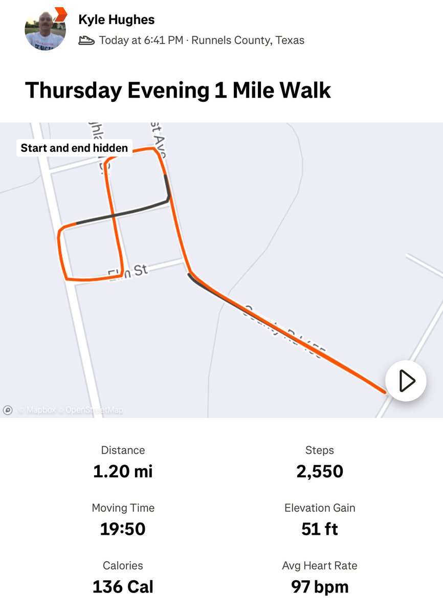 Kyle Hughes (@upsklh) on Twitter photo Good evening X #Runners & #Walkers. Busy day today but got my run & walk in. Good easy run before Austin International Half Marathon Sunday. Running it as a relay with my youngest daughter. She got 1st 6.2 miles & Iβll anchor with last 6.9 miles. #DADDAUGHTER #RUN #HALFMARATHON Good evening X #Runners & #Walkers. Busy day today but got my run & walk in. Good easy run before Austin International Half Marathon Sunday. Running it as a relay with my youngest daughter. She got 1st 6.2 miles & Iβll anchor with last 6.9 miles. #DADDAUGHTER #RUN #HALFMARATHON