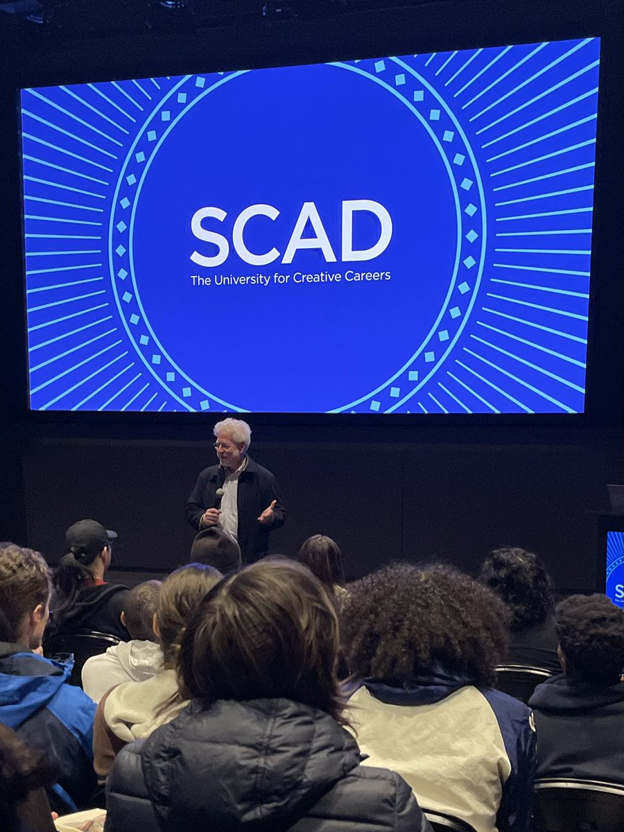 MaxWrightSCAD's tweet photo. Thank you @SCADdotedu for the excellent talk with Ron Diamond at SCADShow today. He was very cool and was very informative about his experience in the animation industry. @SCADFILM continues bringing great people for their Storytellers series! #scad #scadfilm #acmefilmworks https://t.co/8g6Kol7DrM