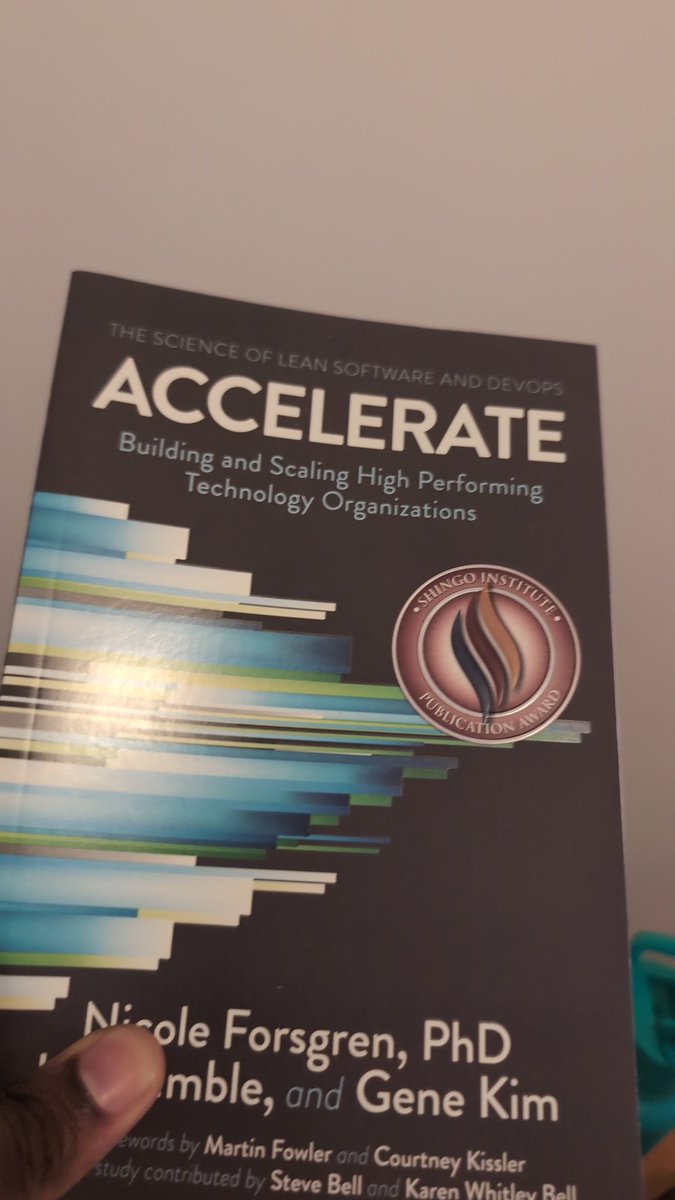 Guialajr's tweet photo. My 2025 goal is to read atleast 1 non fictional book every month. 
Starting a bit late this month but I'm reading "accelerate" by @nicolefv @RealGeneKim and @jezhumble https://t.co/0fLaWaCVZa