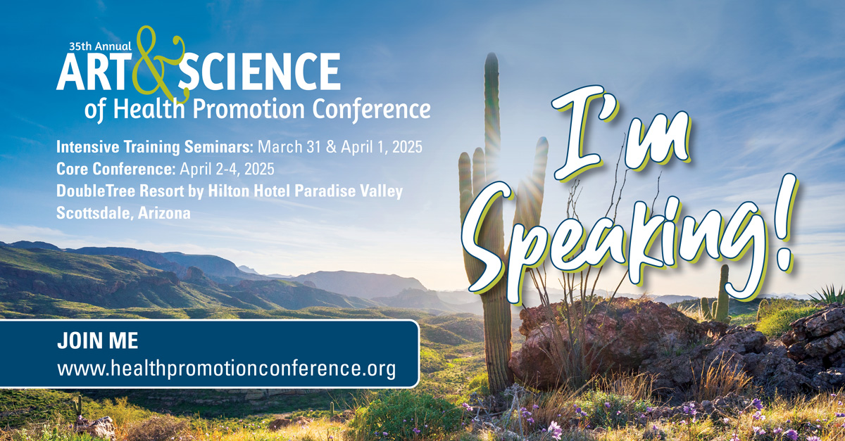 Get Healthy Utah is speaking at the Art &amp; Science of Health Promotion Conference! Join us in Scottsdale, Arizona this Spring to be inspired, connect with other wellness professionals and learn new practices to optimize health and well-being. Register now: healthpromotionconference.org