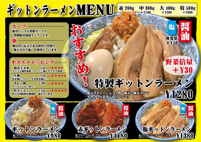nakanoin_gitton's tweet photo. おはようございます、
#GITTON です!
昼の部スタートしてますよー^ ^
ランチタイムライス無料! https://t.co/bKKM9f0Fw2