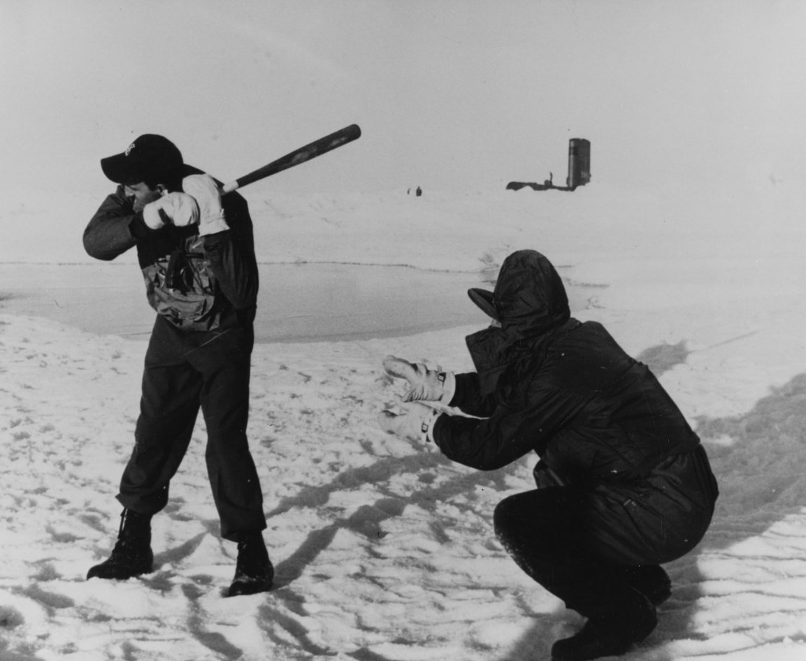 It's #AppreciateADragonDay. In 1960, the crew of USS Seadragon (SSN-584) played softball at the North Pole. The pitcher's mound was on the Pole so batters who hit a home run could circumnavigate the world as they passed through all time zones while rounding the bases.