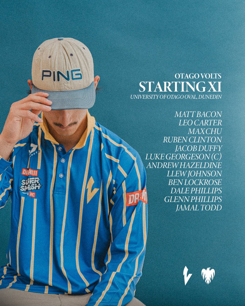 Our last home match of Super Smash.

Bella James returns from injury.
Volts remain unchanged.

Don't forget an earlier start time for both games. Sparks play at 10:40am, Volts at 2:25pm and our T10 Retro match kicks off after the Volts vs. Firebirds match.

⚡️