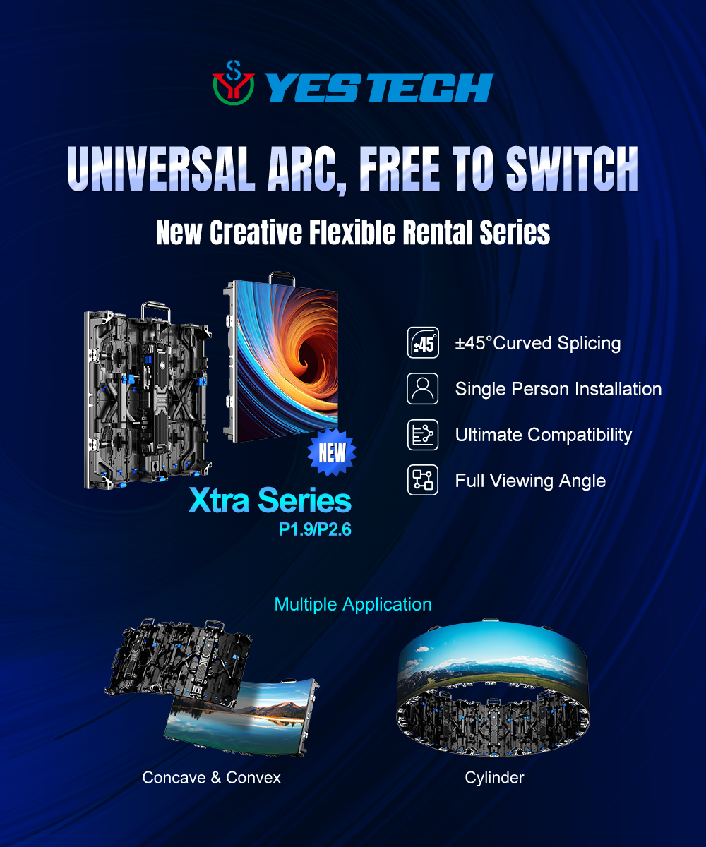 YESTECH_LED's tweet image. 🌟Meet our latest game-changer: Xtra Series!
Xtra can achieve any shape you want. Whether it's a curve, cylinder, or concave &amp;amp; convex, the seamless splicing ensures smooth, flawless visuals, taking your project to the next level
#YESTECH #XtraSeries #CreativeDisplays #LEDDisplay