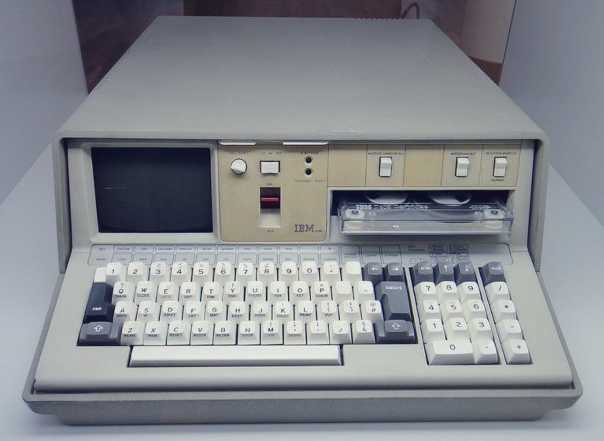 hypetheweb's tweet image. On January 16, 1973, IBM debuted the IBM 5100—one of the first portable personal computers. 💻 

Weighing 55 lbs and costing up to $19,975, it wasn’t pocket-friendly in any sense. But it sparked the personal computing revolution. 

#TechHistory #IBM5100 #WebDesignEvolution