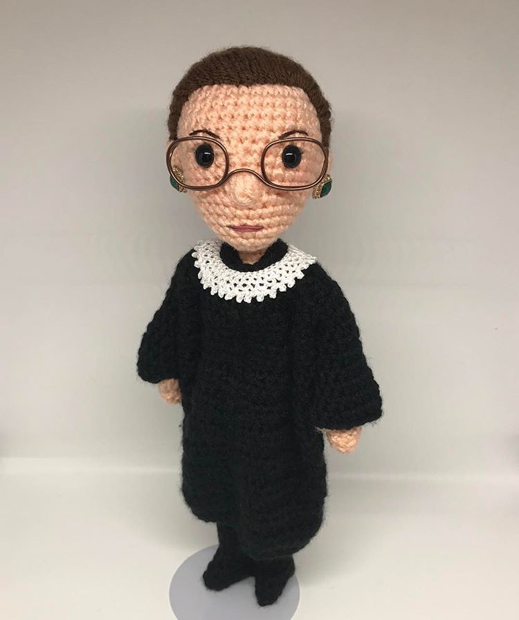 knithacker's tweet image. UPDATED! Get the Ruth Bader Ginsburg Amigurumi Doll Pattern - 'The Notorious RBG Amigurumi' - Designed by Tobey King: 👉 buff.ly/3rHOM3W #crochet #amigurumi #RBG #NotoriousRBG