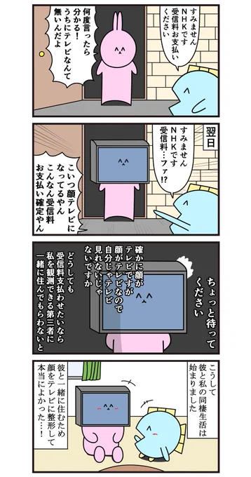魚の4コマ「顔がテレビの人」 