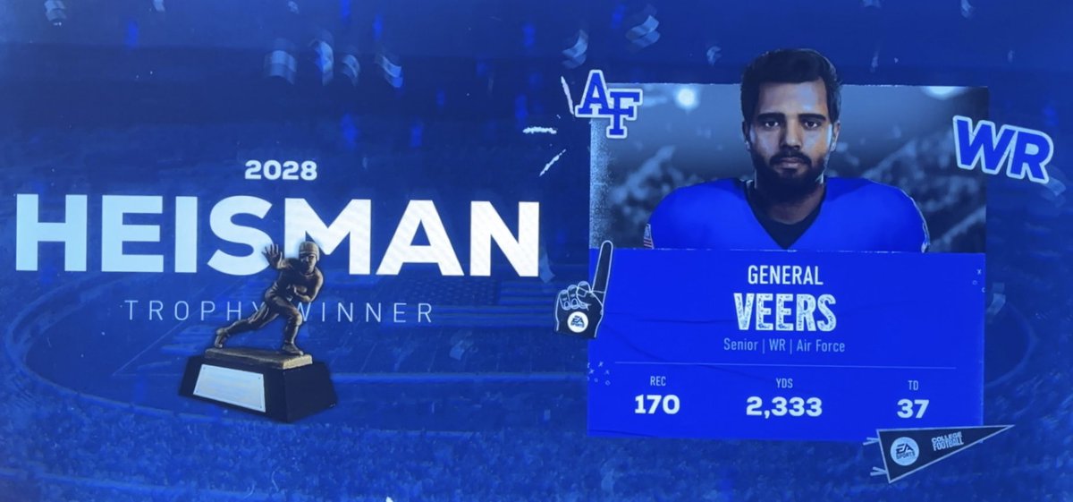 jordanmcw13's tweet image. College Football 25 (PS5): 2028 season - Veers.