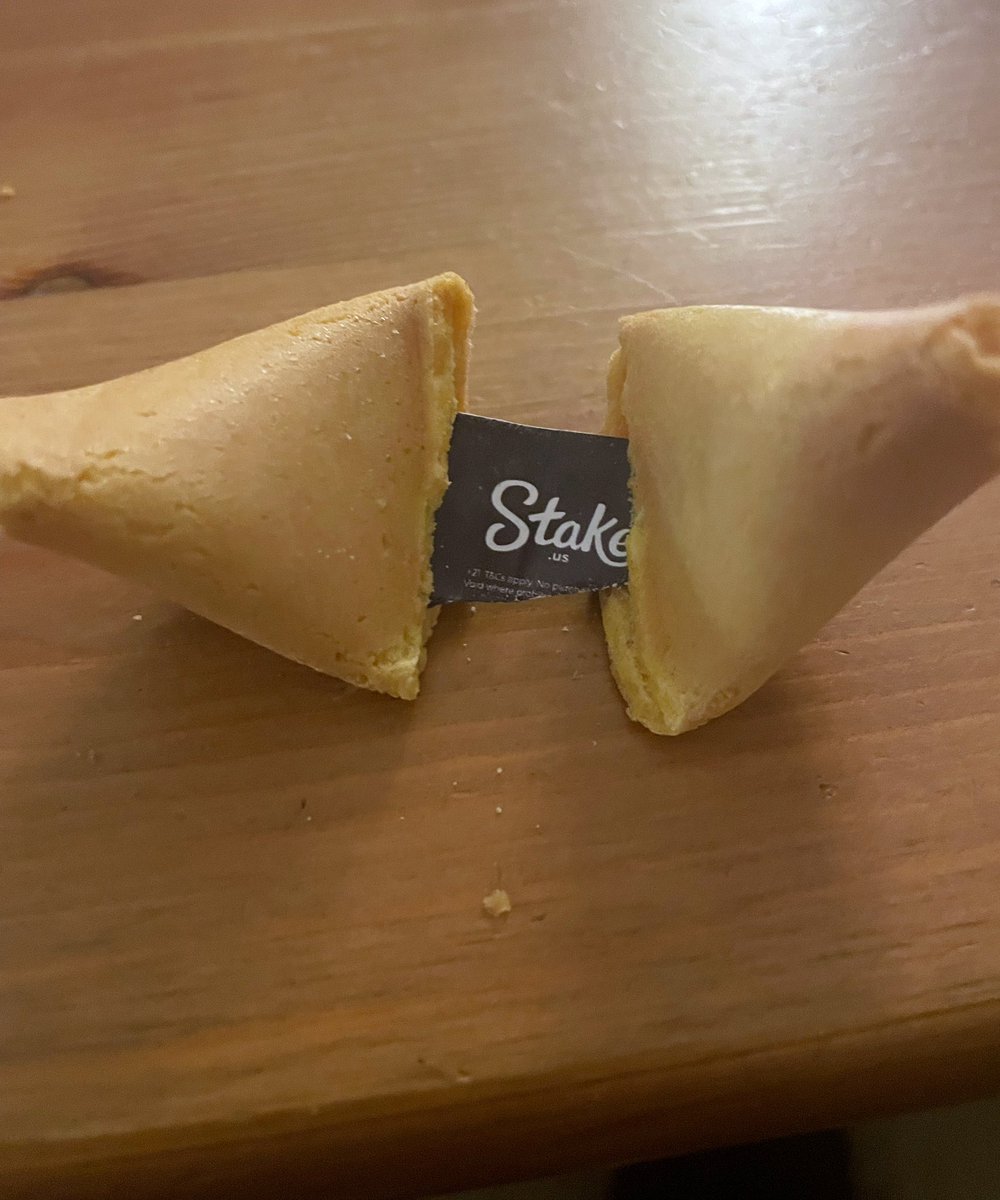 MPIFBlog's tweet photo. These Stake ads are even in my fortune cookies now. https://t.co/z8nTQKwp4J