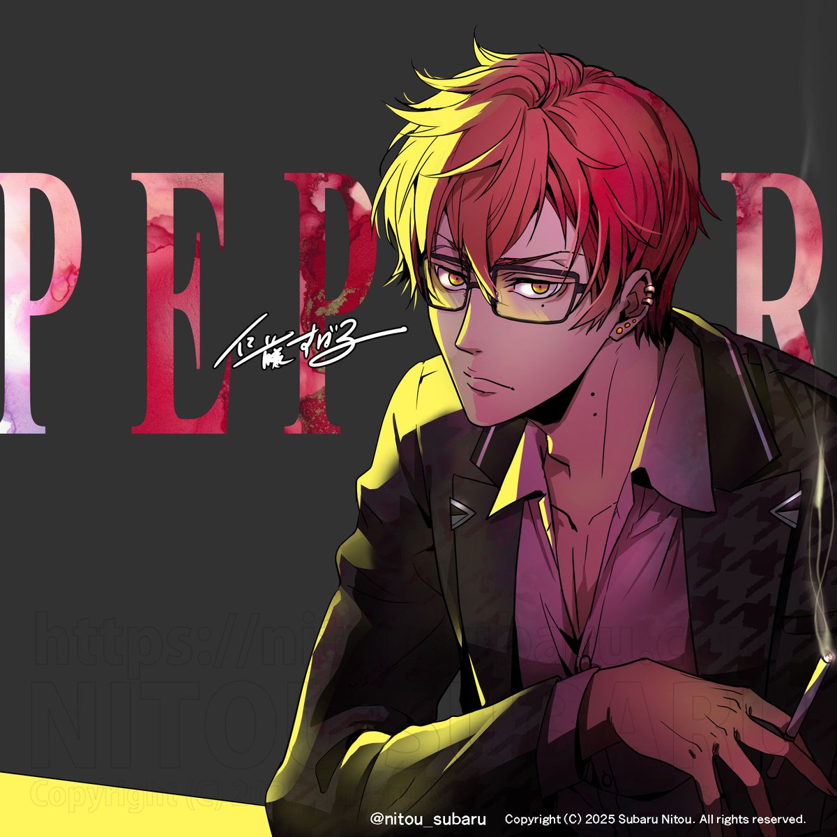 マグノリアのお友達、ペッパーくん。
ガラの悪いおしゃべりインテリ眼鏡😎

悪人顔は描いてて楽しいよね

#オリジナル #originalcharacter