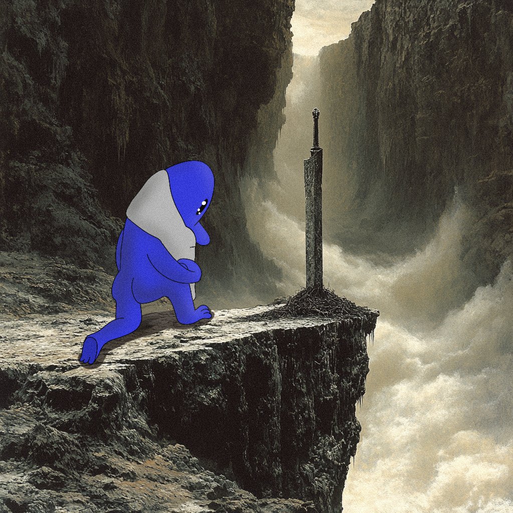 Chapter 14: The Sword of Resolve

In the heart of a misty chasm, a colossal sword stood embedded in stone. Gnom gazed upon it with awe. “Mayhap this blade shall guide me,” he said, placing his hand upon its hilt, the steel humming with ancient power.