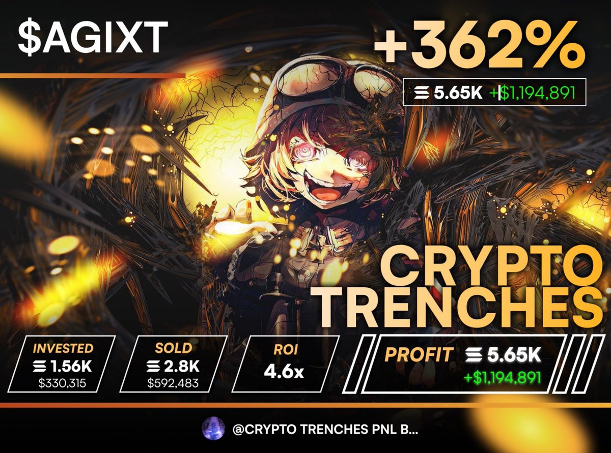 Casual 1m profit on $AGIXT with the G in <a href="/onchaintrench/">Crypto Trenches</a>💰