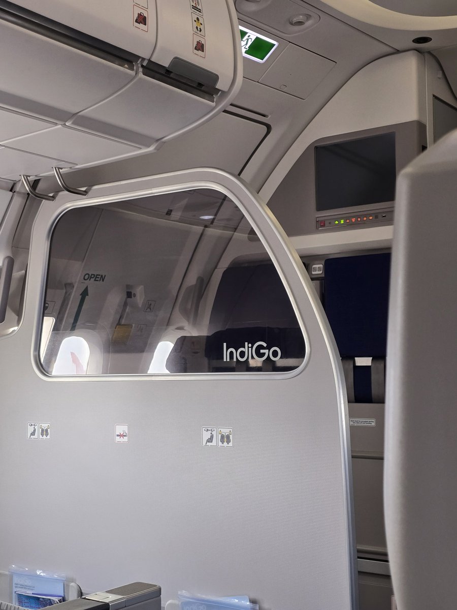 chockolite's tweet photo. Sitting on an #IndiGo flight for 45 mins. 8 AM flight to Delhi now delayed indefinitely. They shut the doors at 7:55 to claim "on-time departure" but announced a delay moments later.

On-time metrics need a revamp—exclude weather delays or focus on arrival times. #travel https://t.co/tBrizf2865