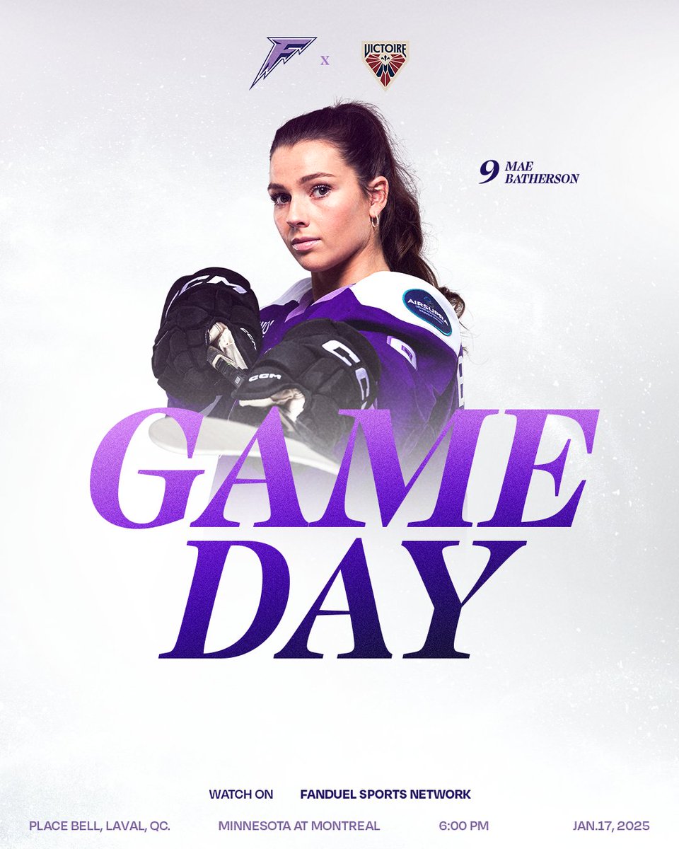 Minnesota Frost (@pwhl_minnesota) on Twitter photo Time for some chills and thrills at Place Bell. 🔥
⚔️ <a href="/PWHL_Montreal/">Victoire de Montréal</a>
⏰ 6:00 PM CT
📍 Place Bell, Laval, QC
📺 FanDuel Sports Network | YouTube | thepwhl.com Time for some chills and thrills at Place Bell. 🔥
⚔️ <a href="/PWHL_Montreal/">Victoire de Montréal</a>
⏰ 6:00 PM CT
📍 Place Bell, Laval, QC
📺 FanDuel Sports Network | YouTube | thepwhl.com