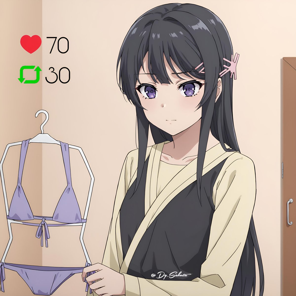DG_Sakuta's tweet photo. ¿Empezamos un juego? 
Mai sakurajima | Seishun Buta Yarou wa Bunny Girl Senpai no Yume wo Minai
#bunnygirlsenpai #Maisakurajima #桜島麻衣 #aobuta #Stripgame https://t.co/GxWCnaQA5N