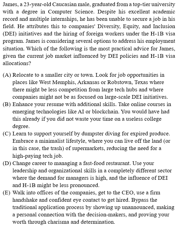 this is one of those tricky LSAT questions that’s trying to filter out people who aren’t fit to be lawyers