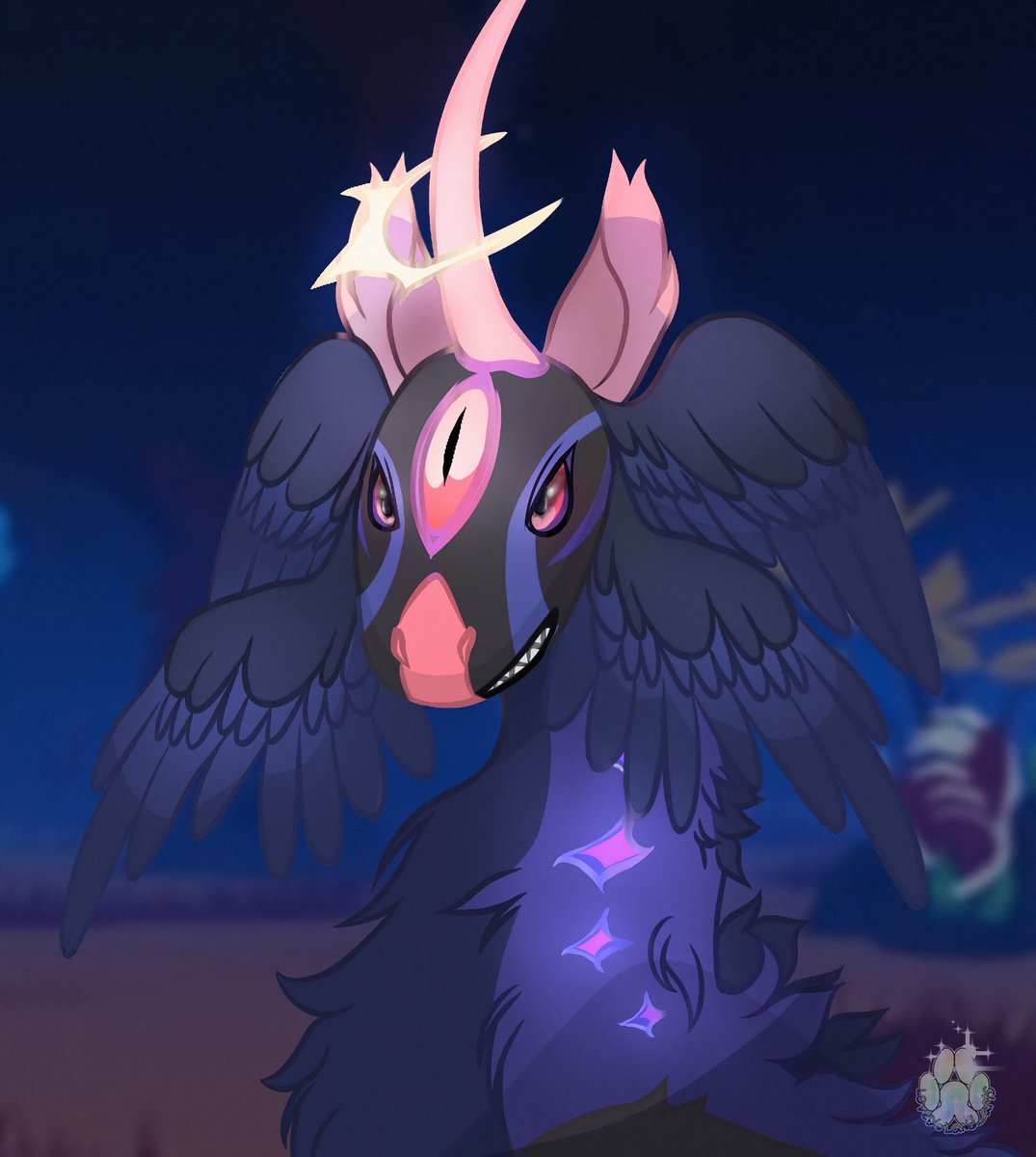 lovelylandarts's tweet image. Spotted an aeries in game and drew it!
#cosart #CreaturesOfSonaria #cos #digutalart #roblox #aeries #exclusiverolecreature #trend