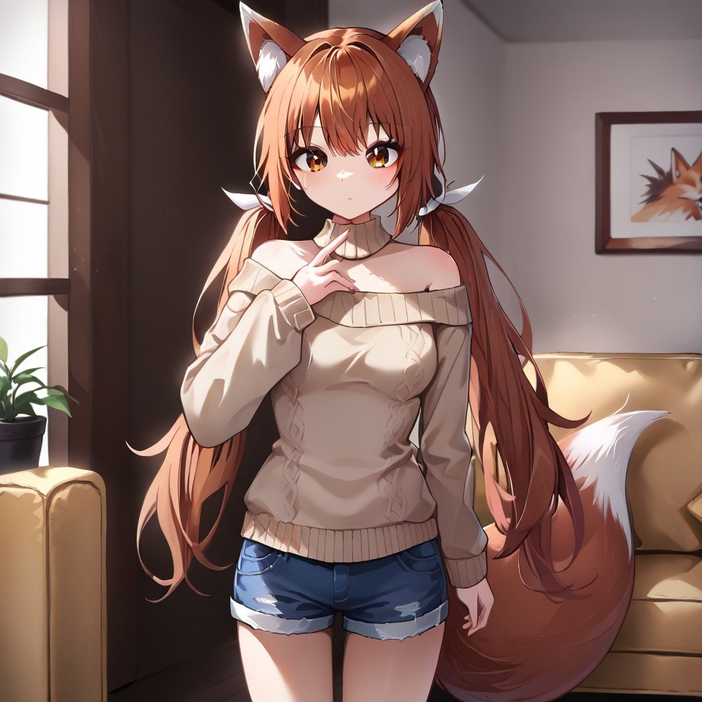 DDRLCRonika's tweet photo. Being a fox girl is not that bad... in fact, it's quite lovely... 😊 i mean, who wouldn't want a cute fox tail and the ability to run around in the forest? #FoxGirl #Ronika #ForestFun #RonAiArt https://t.co/MtWuZrSCEr