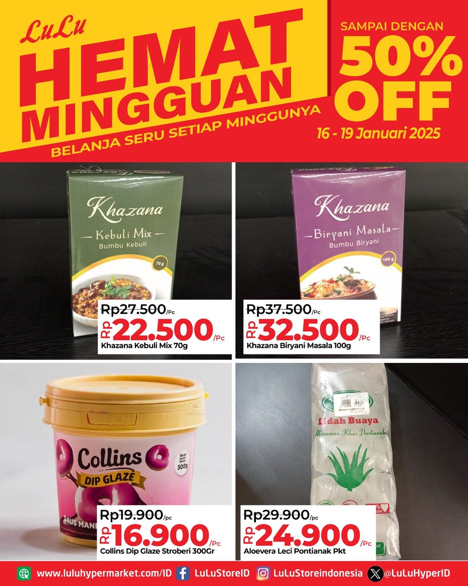 LuLuHyperID's tweet photo. Belanja hemat produk segar pilihan minggu ini! Dapatkan penawaran menarik dengan harga spesial. Yuk, ke Lulu sekarang, dan dapatkan penawaran menarik lainnya!! 😊✨
#BelanjaHemat #ProdukSegar #LuluHypermarket https://t.co/YqZuK2Nu1q