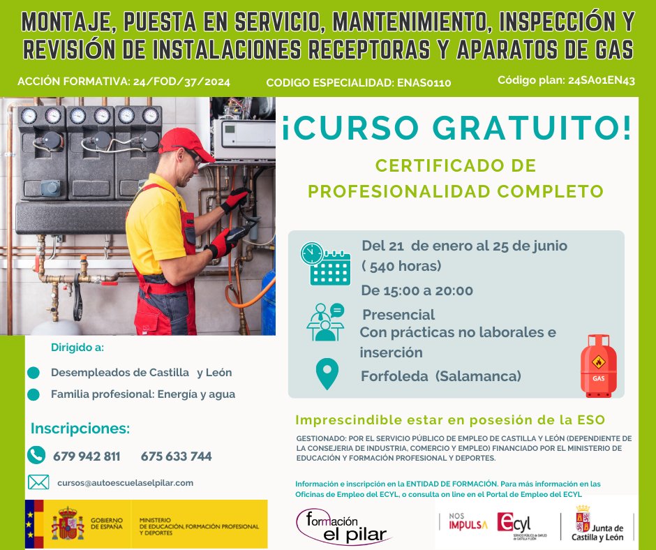 Ú𝗟𝗧𝗜𝗠𝗔𝗦 𝗣𝗟𝗔𝗭𝗔𝗦   ¡𝗖𝗨𝗥𝗦𝗢 𝗚𝗥𝗔𝗧𝗨𝗜𝗧𝗢!
𝗠𝗢𝗡𝗧𝗔𝗝𝗘, 𝗣𝗨𝗘𝗦𝗧𝗔 𝗘𝗡 𝗦𝗘𝗥𝗩𝗜𝗖𝗜𝗢, 𝗠𝗔𝗡𝗧𝗘𝗡𝗜𝗠𝗜𝗘𝗡𝗧𝗢, 𝗜𝗡𝗦𝗣𝗘𝗖𝗖𝗜Ó𝗡 𝗬 𝗥𝗘𝗩𝗜𝗦𝗜Ó𝗡 𝗗𝗘 𝗜𝗡𝗦𝗧𝗔𝗟𝗔𝗖𝗜𝗢𝗡𝗘𝗦 𝗥𝗘𝗖𝗘𝗣𝗧𝗢𝗥𝗔𝗦 𝗬 𝗔𝗣𝗔𝗥𝗔𝗧𝗢𝗦 𝗗𝗘 𝗚𝗔𝗦